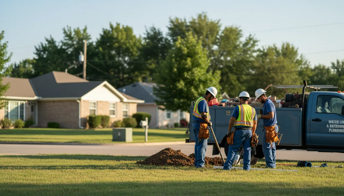 Residential water line and bathroom plumbing service in Casco, ME